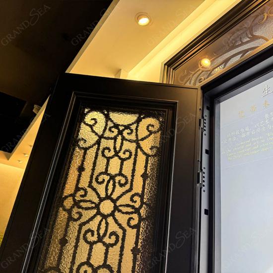 entry door with wrought iron