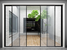 Those aluminum glass sliding doors are both light, nice and good quality