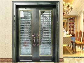 Bright color, noble and elegant - stainless steel door