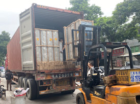 40HQ aluminum windows and doors loading to Nigeria