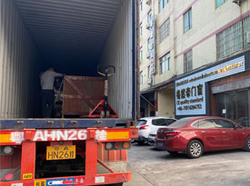 A container full of windows and doors ship to Lebanon